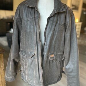 Men's Outback Trading Co. Landsman Bomber Jacket in brown.  Size XXL.